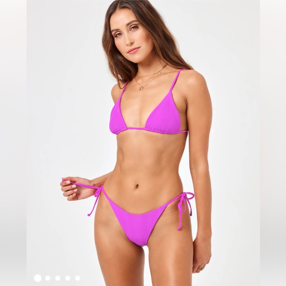 L*SPACE Top - Pointelle Rib Brittany Bikini Top